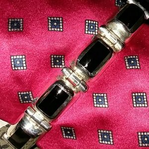 Onyx/Sterling Bracelet